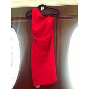 Red One Shoulder Dress